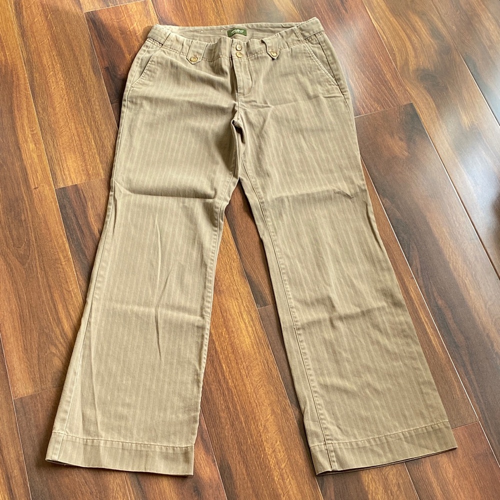 VTG Eddie Bauer 100% Cotton Vashon Fit Boot Cut Pants Medium Weight Size 8
